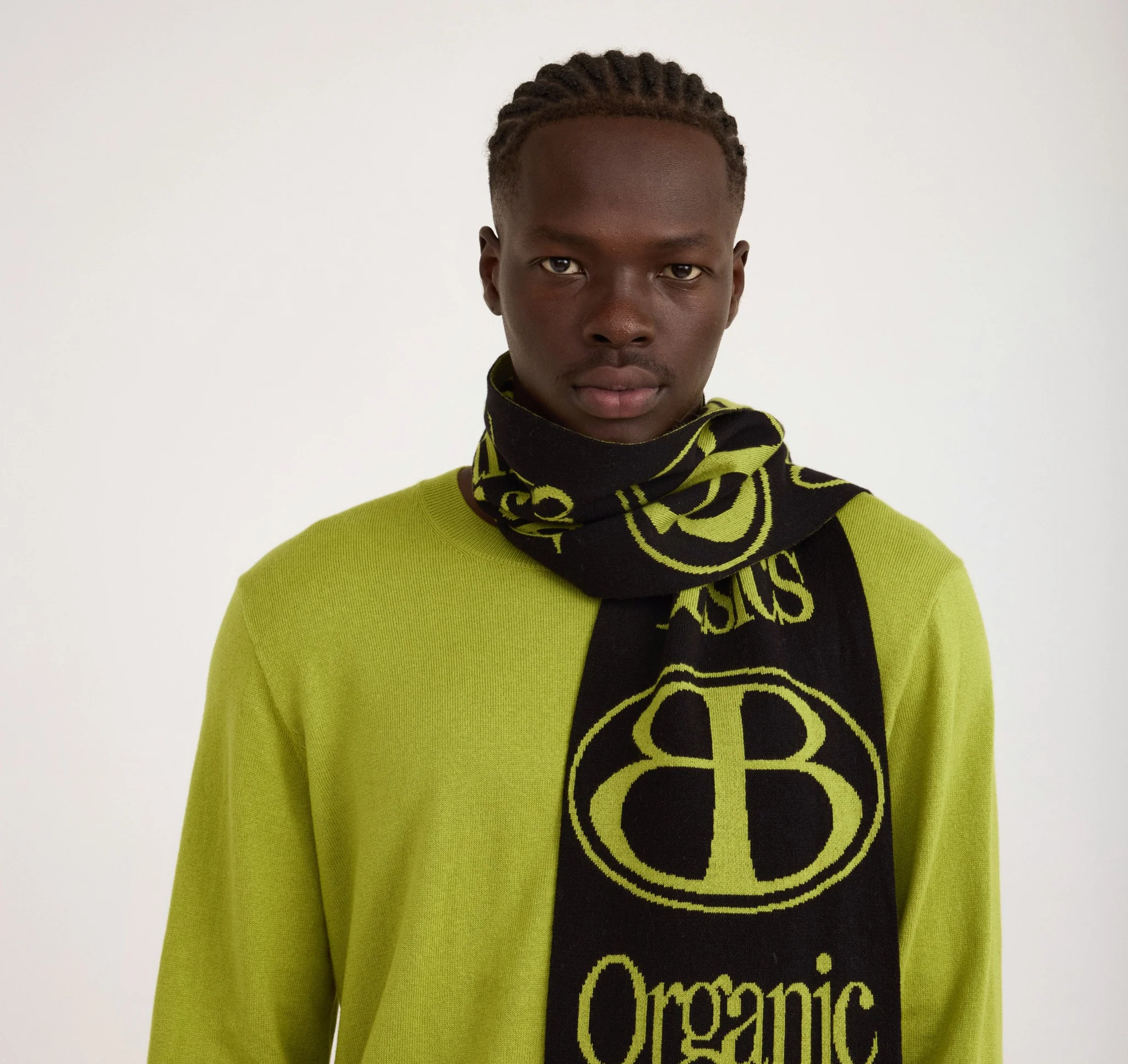 Soft Knit Jacquard Scarf - Image 3
